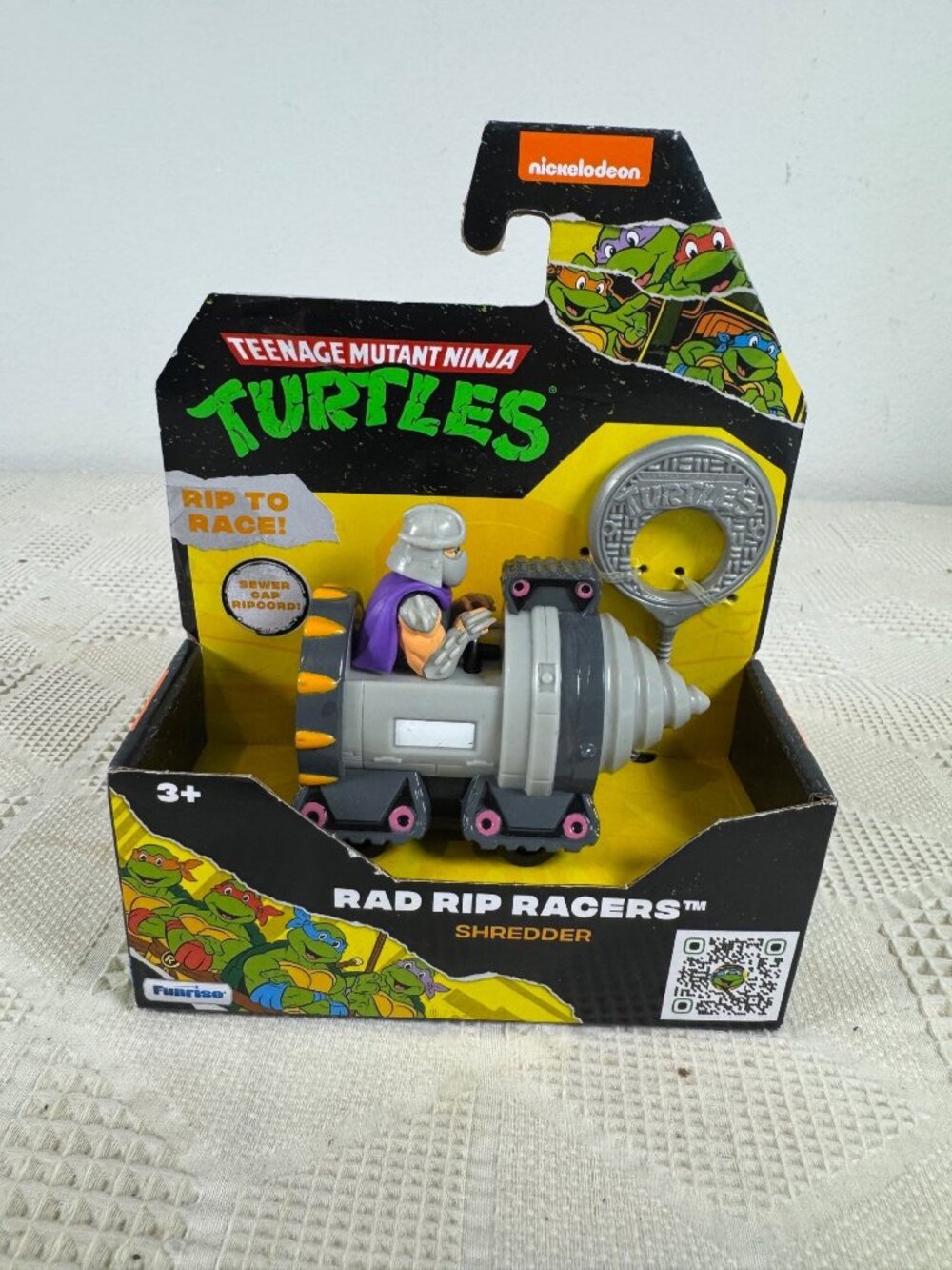 Teenage Mutant Ninja Turtles Rad Rip Racers Shredder Toy Sewer Cap Ripcord